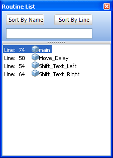 Routine List