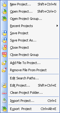 Project Menu