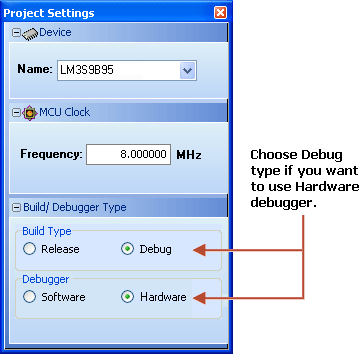 Choosing build type