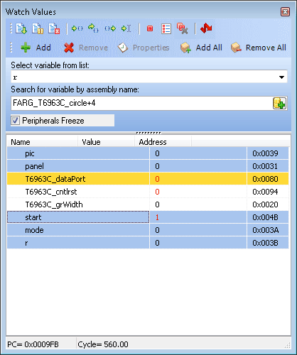 Debugger Watch Window