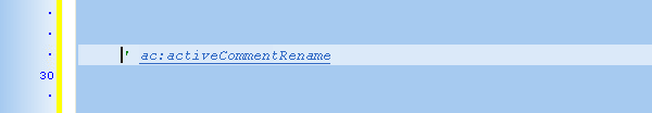 Rename Active Comment