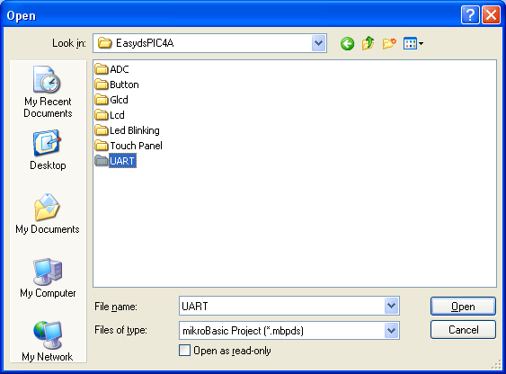 Open project