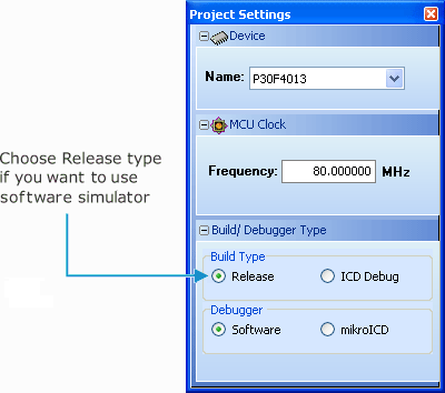 Choosing build type