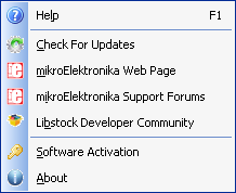 Help Menu