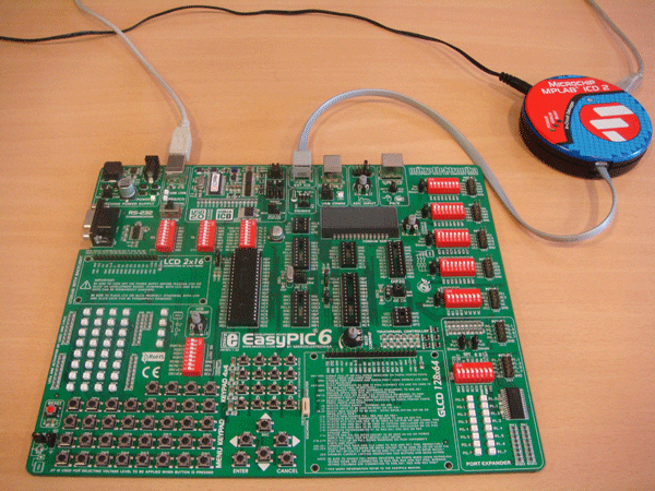 Connecting MPLAB® ICD 2 Debugger to the EasyPIC6