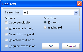 Find text