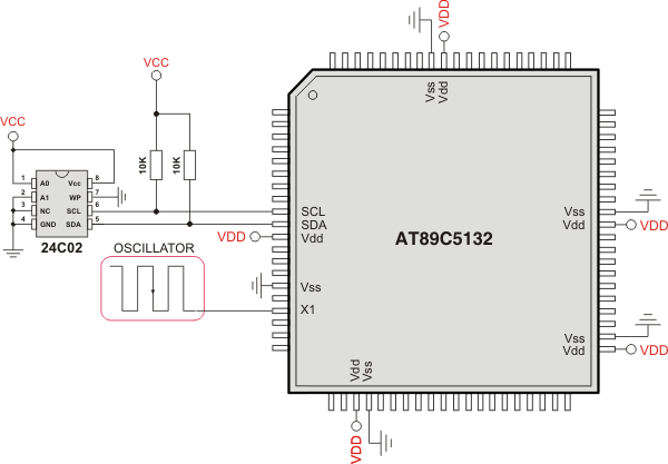 Interfacing 24c02 to 8051 via I²C