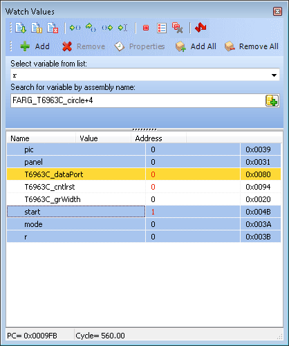 Debugger Watch Window