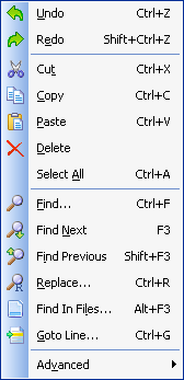Edit Menu