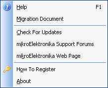 Help Menu