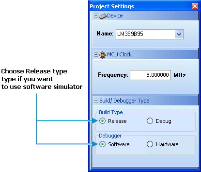 Choosing build type
