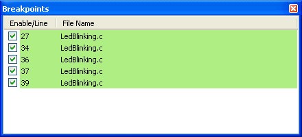 Breakpoints Window