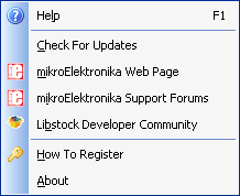 Help Menu