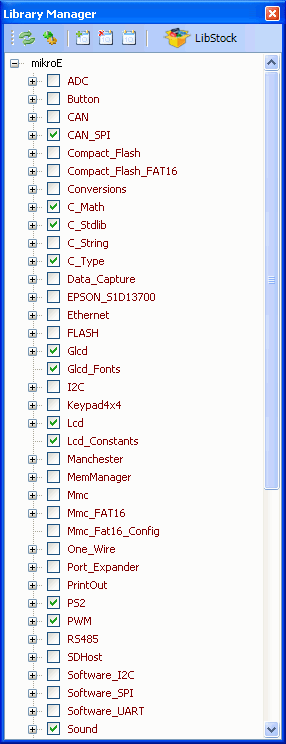 Library Manager Window