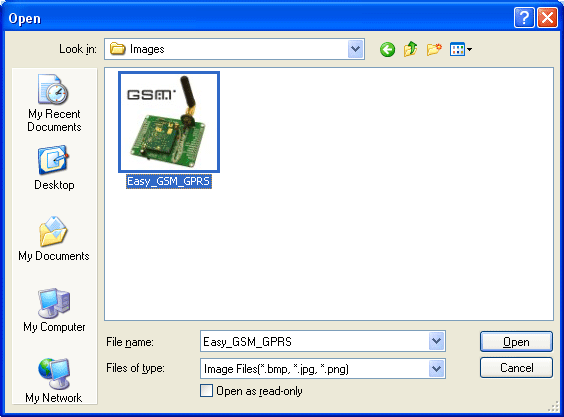 Adding Image To Project Dialog