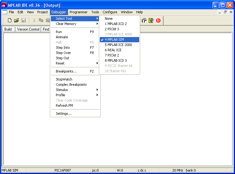 Using Mplab Simulator Using Mplab Simulator
