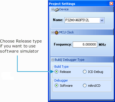 Choosing build type