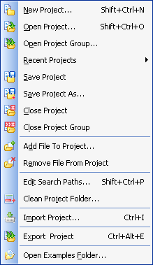 Project Menu