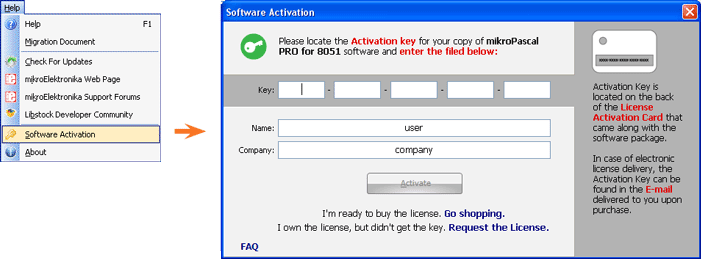 Software Activation