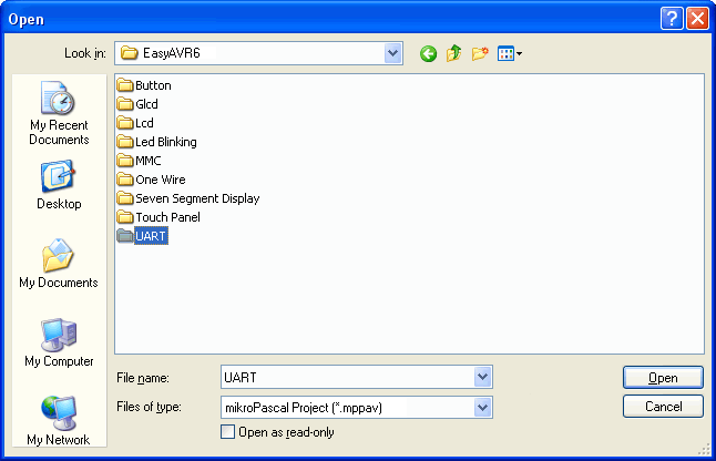 Open project
