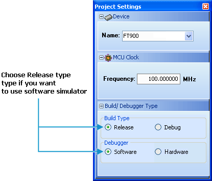 Choosing build type