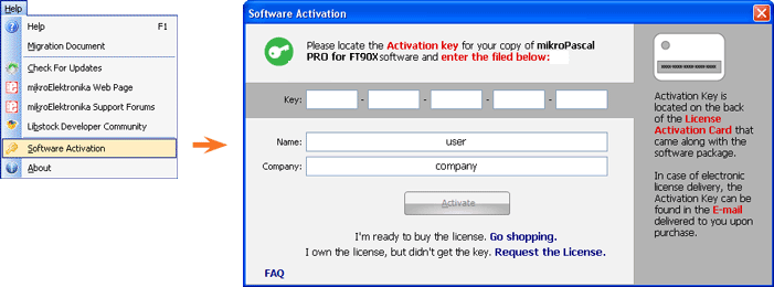 Software Activation