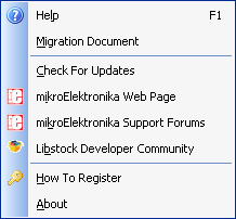 Help Menu