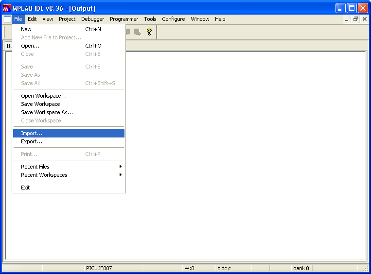 Import COFF file